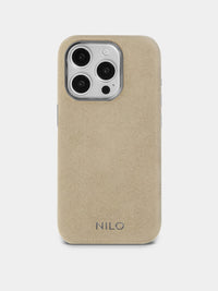 Nude Alcantara (Silber) - MagSafe Handyhülle