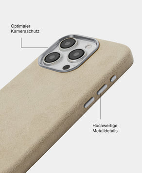 Nude Alcantara (Silber) - MagSafe Handyhülle