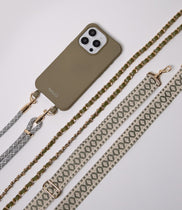 Premium Set - Olive (1 Hülle + 3 Handyketten)