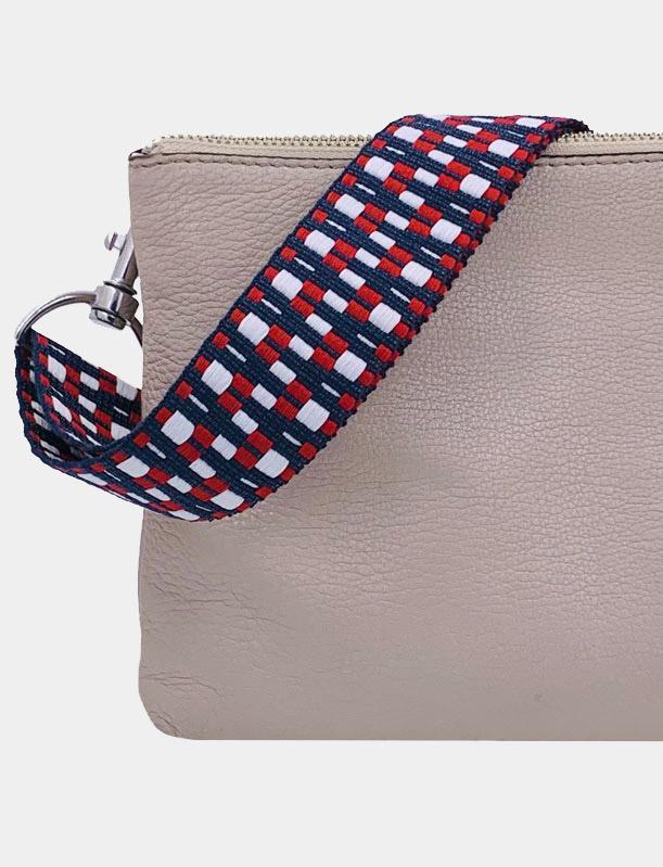 Taschengurt - blau, rot, 4cm breit, NILO HAMBURG