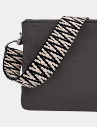 Schwarzer Taschengurt mit Handtasche, 4cm Breit