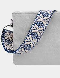 Taschengurt - blau, silber, 4cm breit, NILO HAMBURG