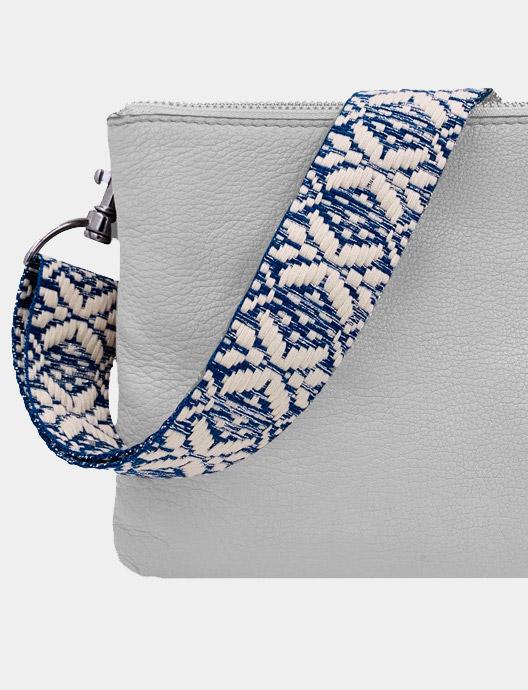 Taschengurt - blau, silber, 4cm breit, NILO HAMBURG