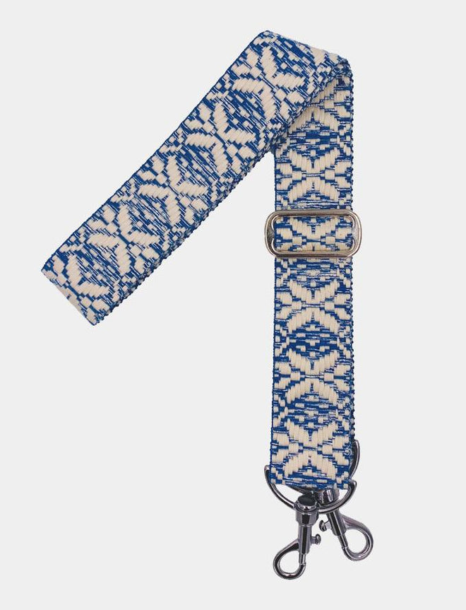 Taschengurt - blau, silber, 4cm breit, NILO HAMBURG