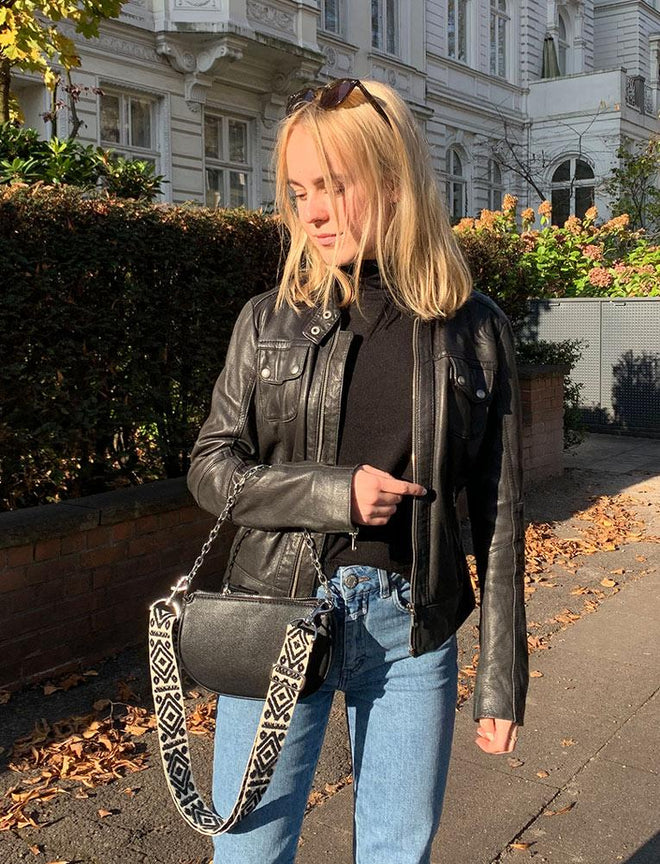 Taschengurt - schwarz, 4cm breit, NILO HAMBURG