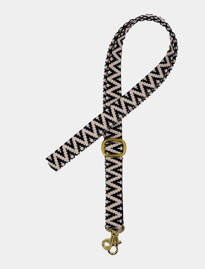 Black Pansy Camera Strap