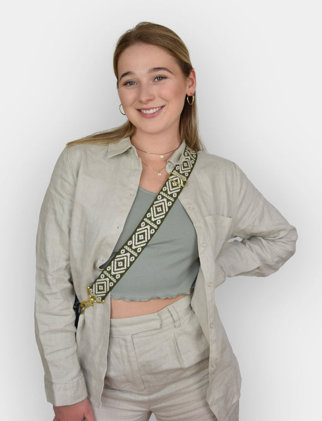 Olive Fuchsia Taschengurt