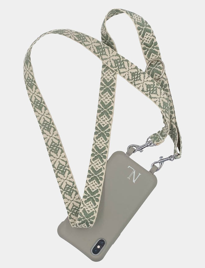 Olive Handyband mit Handyhülle